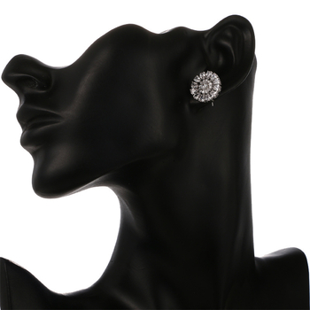 Naušnice od bakra, cirkon u kapljici vode, cvjetni dizajn, za žene — Dark Night Accessories