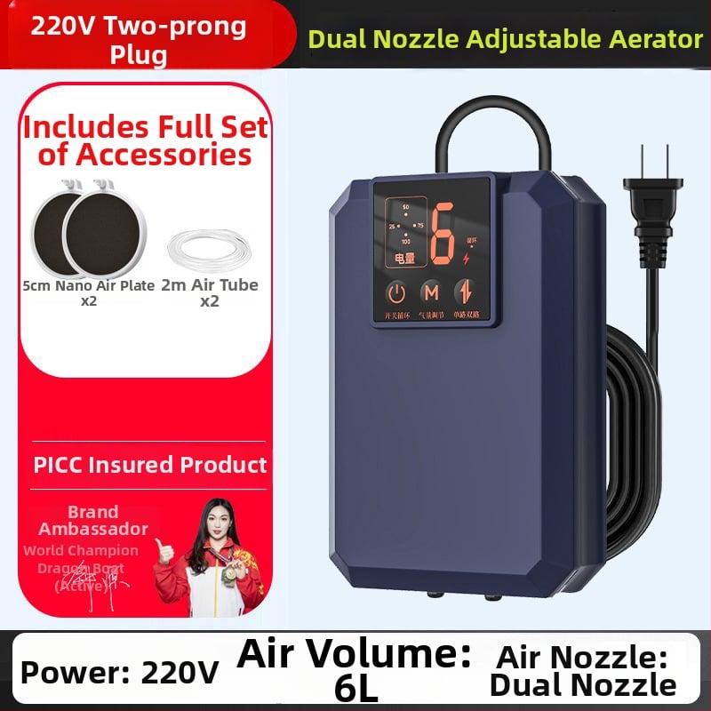 Φορητός οξυγονωτής ενυδρείου – 220V AC, 32 dB σιωπηρή λειτουργία, πλήρως αυτοματοποιημένος, 209 g, Dream come true