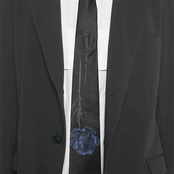 Kravata Yohji Yamamoto s otiskom ruže, Diablo serija, unisex, materijal rayon, oblik cvijeta, proljeće 2025