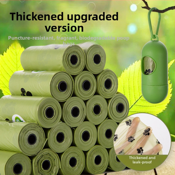 Dispenser pentru pungile de gunoi pentru câini, cu pungi în rol biodegradabile și groase