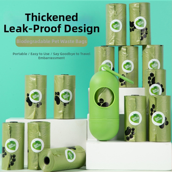 Dispenser pentru pungile de gunoi pentru câini, cu pungi în rol biodegradabile și groase
