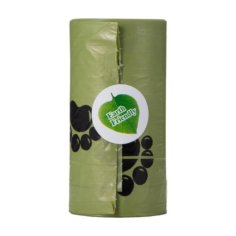 Dispenser pentru pungile de gunoi pentru câini, cu pungi în rol biodegradabile și groase