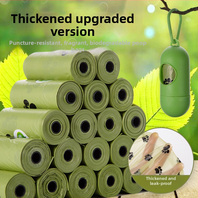 Dispenser vreciek na psie výkaly s hrubšími biologicky rozložiteľnými vreckami na rolkách