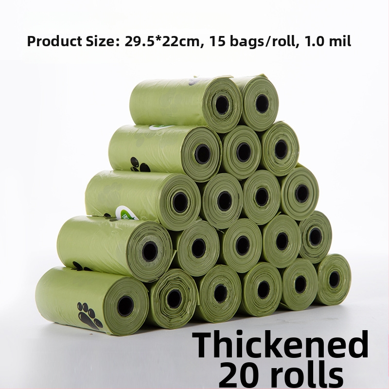 Dispenser pentru pungile de gunoi pentru câini, cu pungi în rol biodegradabile și groase