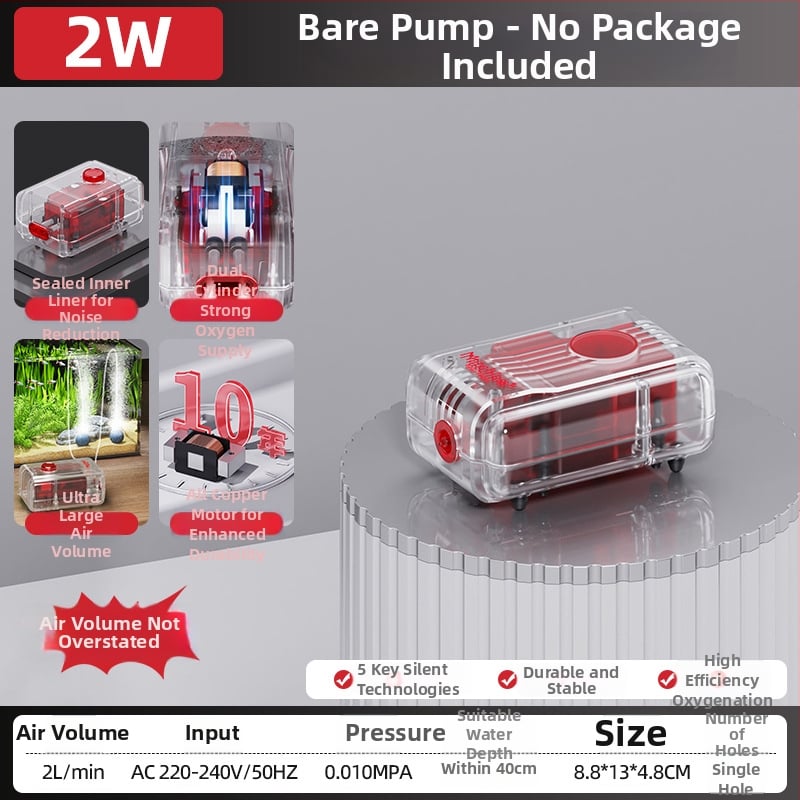 Αντλία Οξυγονώσεως Ενυδρείου Old Fisherman, εξαιρετικά ήσυχος DC αεριστής, 30 dB, βάρος ≤3 kg