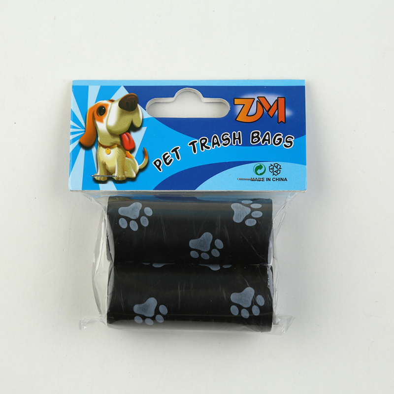 Pungi pentru gunoi de animale de companie cu imprimeu floral, rulou continuu, plastic gros, ambalaj cu mai multe role, pentru utilizare în exterior