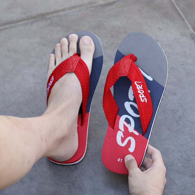 Мъжки флип-флопи, спорта отворен дизайн, мрежест връх и EVA подметка, идеални за плаж и пътуване