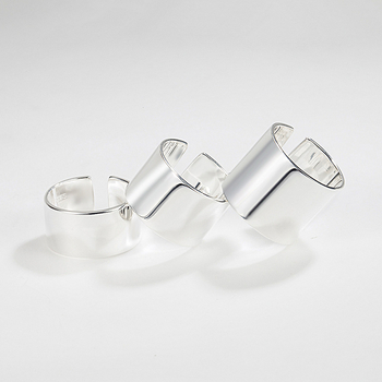 Geometrijski prsten, unisex, srebro 925, elektroplatirano