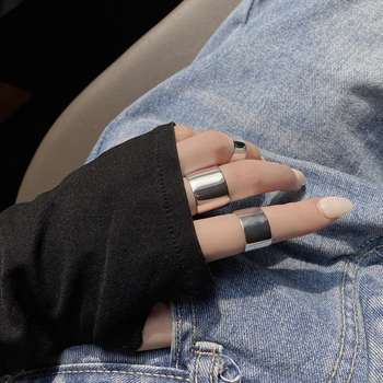 Geometrijski prsten, unisex, srebro 925, elektroplatirano