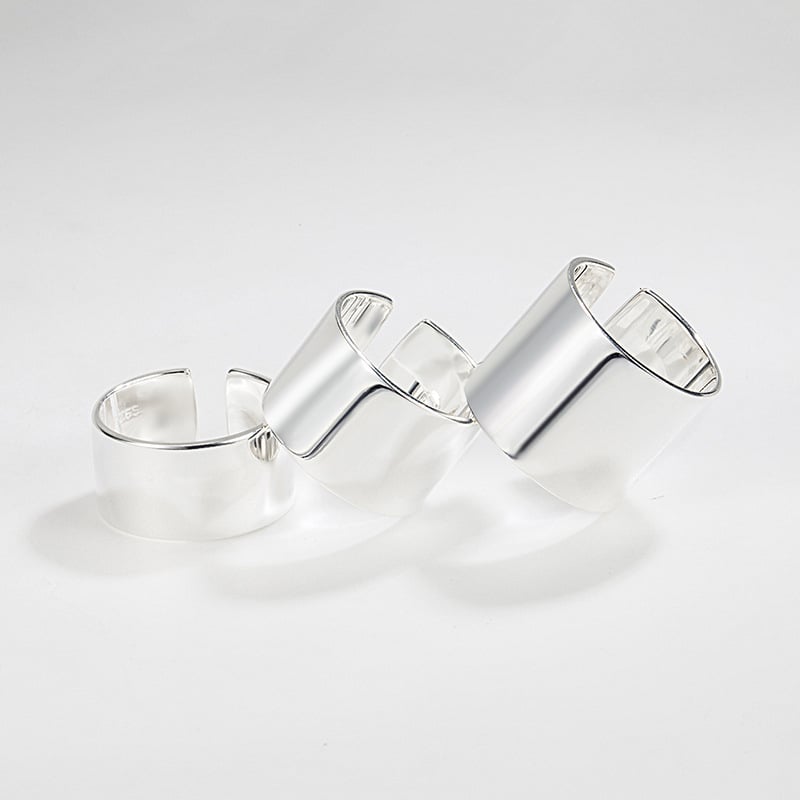 Geometrijski prsten, unisex, srebro 925, elektroplatirano