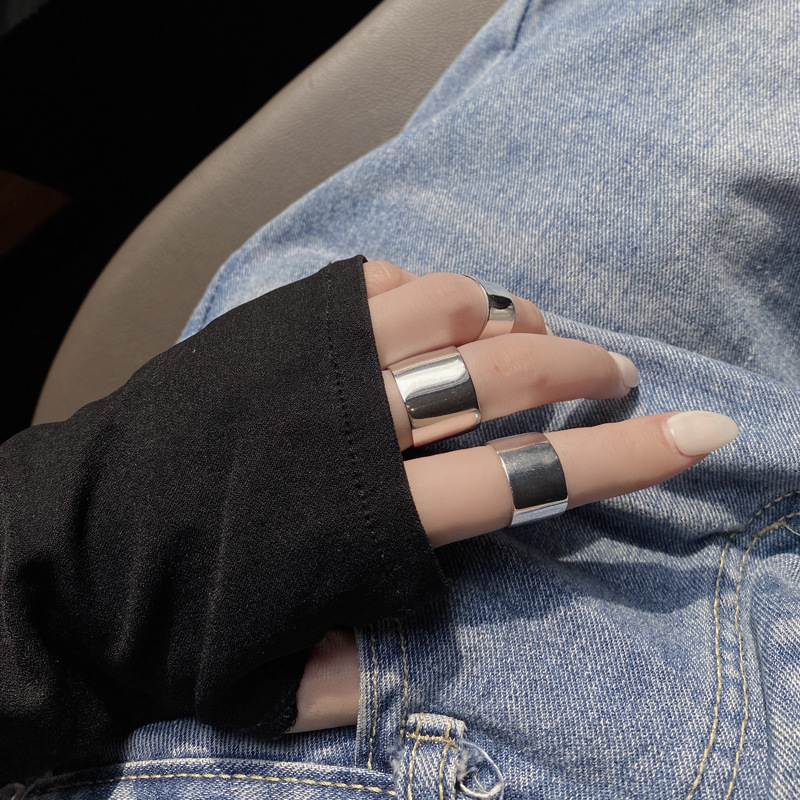 Geometrijski prsten, unisex, srebro 925, elektroplatirano