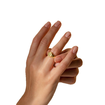 Personalizirani prsten s graviranim portretom kućnog ljubimca - bakar - unisex/Ins stil - oblik: životinja/zodijak - elektropaliranje