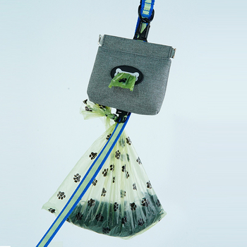 Zberateľ výkalov psa s dávkovačom tašiek a prenosným zásobníkom na pochúťky, Oxford látka, prenosný, rýchly prístup jedným kliknutím, karabína proti strate