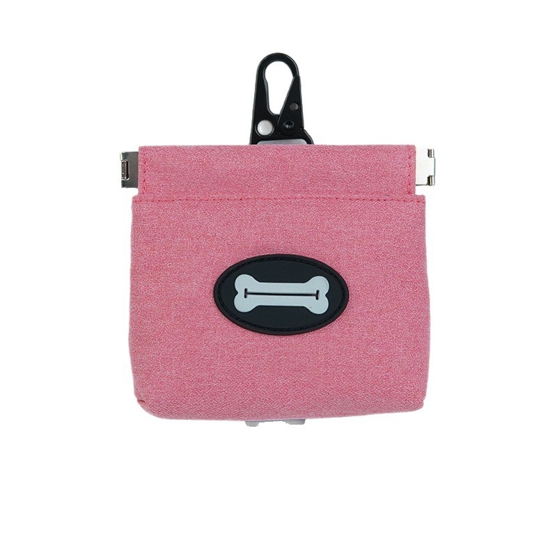 Zberateľ výkalov psa s dávkovačom tašiek a prenosným zásobníkom na pochúťky, Oxford látka, prenosný, rýchly prístup jedným kliknutím, karabína proti strate