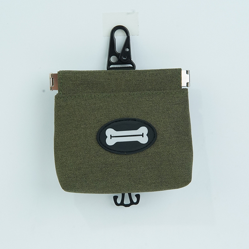 Zberateľ výkalov psa s dávkovačom tašiek a prenosným zásobníkom na pochúťky, Oxford látka, prenosný, rýchly prístup jedným kliknutím, karabína proti strate