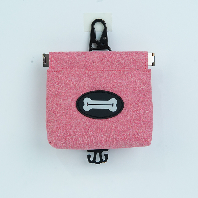 Zberateľ výkalov psa s dávkovačom tašiek a prenosným zásobníkom na pochúťky, Oxford látka, prenosný, rýchly prístup jedným kliknutím, karabína proti strate