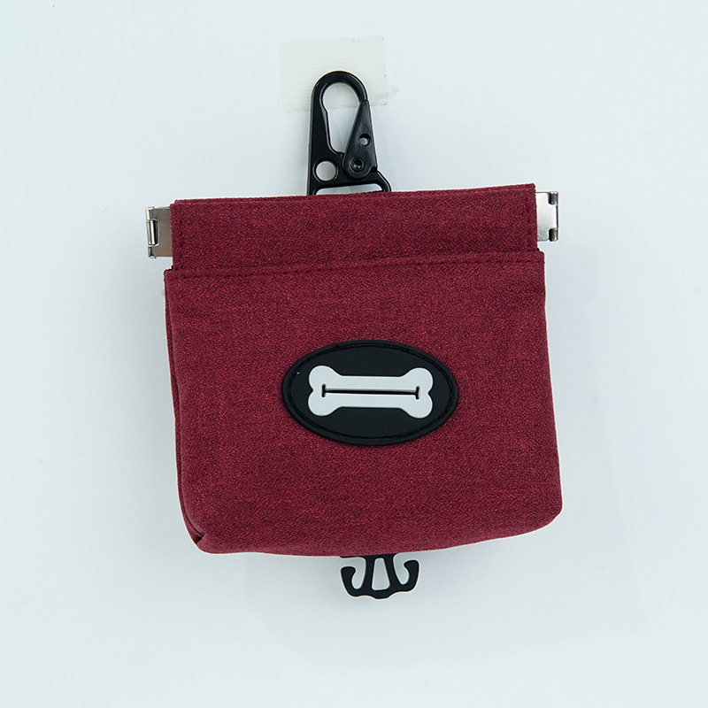 Zberateľ výkalov psa s dávkovačom tašiek a prenosným zásobníkom na pochúťky, Oxford látka, prenosný, rýchly prístup jedným kliknutím, karabína proti strate