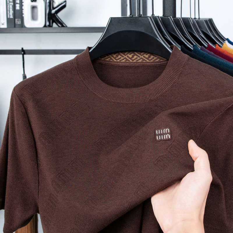 Ανδρικό πλεκτό μαλλί με στρογγυρό λαιμό, στενή γραμμή, φλεις επένδυση, καμήλα μαλλί (66–70% μαλλί) με βελούδο μινκ, πλεκτό πουλόβερ, χειμώνας 2021