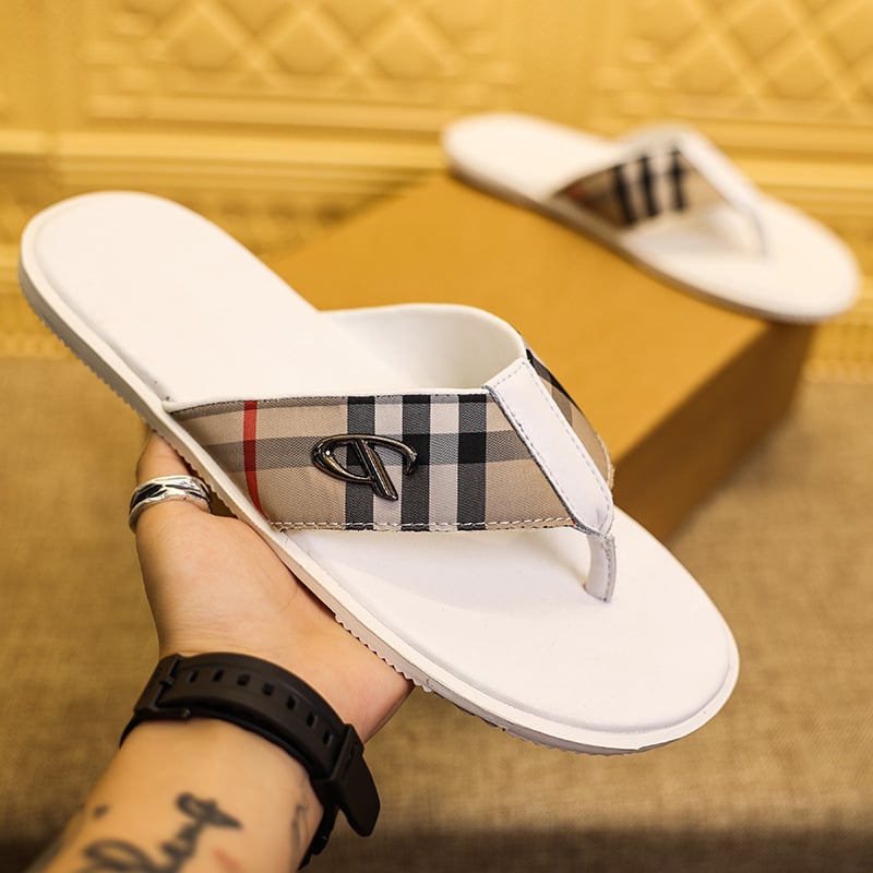 Мъжки ежедневни сандали с кожена горна част и клип за пръст