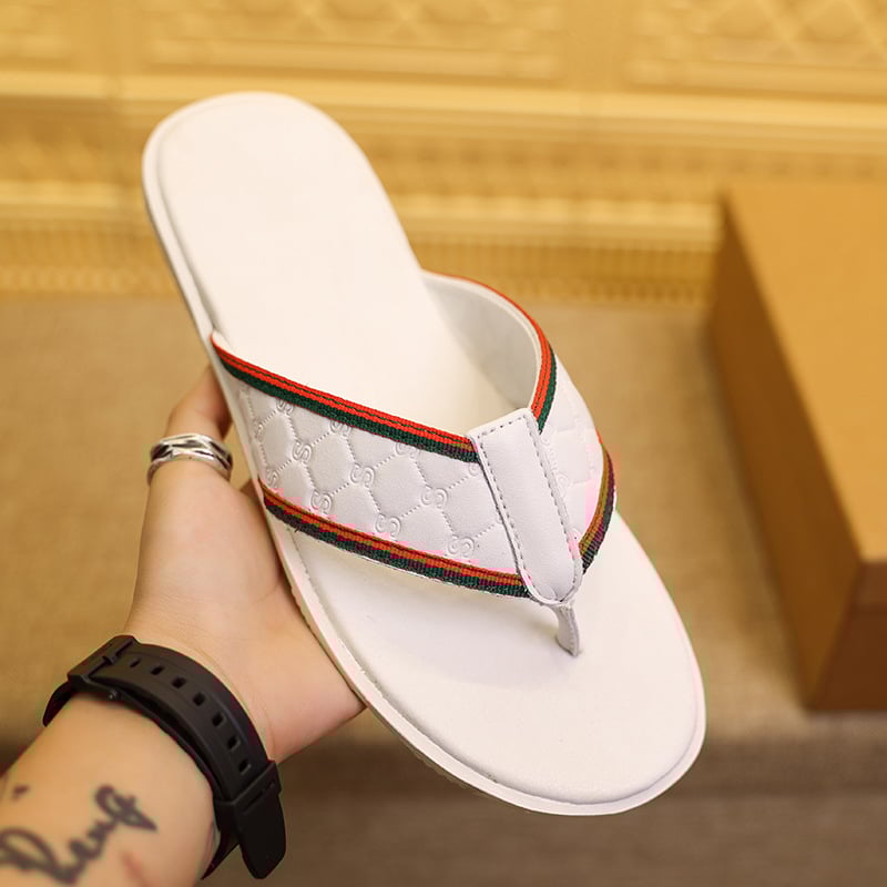 Мъжки ежедневни сандали с кожена горна част и клип за пръст