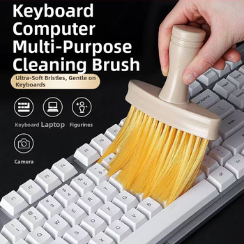 Kefa na čistenie klávesnice s mäkkými štetinami, určená pre notebooky a počítače; plastový materiál, 70 g, OEM spracovanie, súkromný štítok k dispozícii.