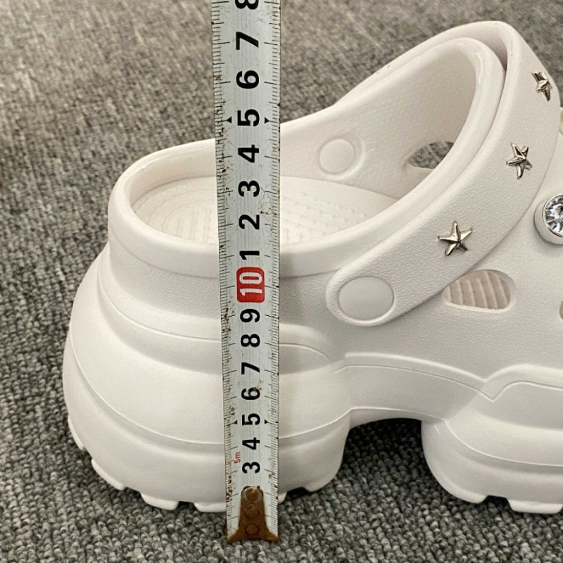 Ženske EVA sandale s rupicama, 10 cm debela podloga za povećanje visine, EVA gornji dio, Crocs‑inspirirane sandale