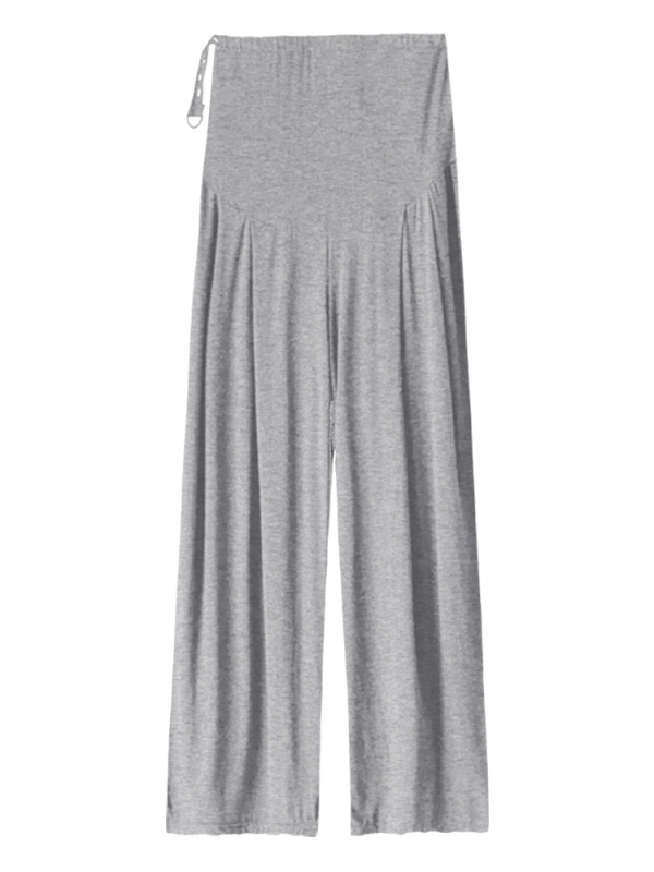 Nagy méretű kismama nadrág lazán szabott, széles lábú, légáteresztő vékony viszkóz szövet (95%+), magas elasztikusság