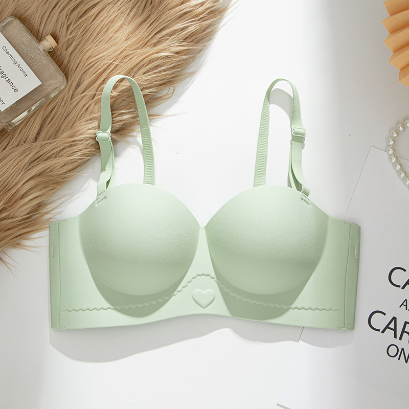 Σουτιέν χωρίς ραφές, χωρίς τιράντες, με αποσπώμενες διπλές τιράντες, ανύψωση; Κύπελλο 3/4, φόρμα mold, βασικό ύφασμα νάιλον, επένδυση από σπάνξ έως 30%