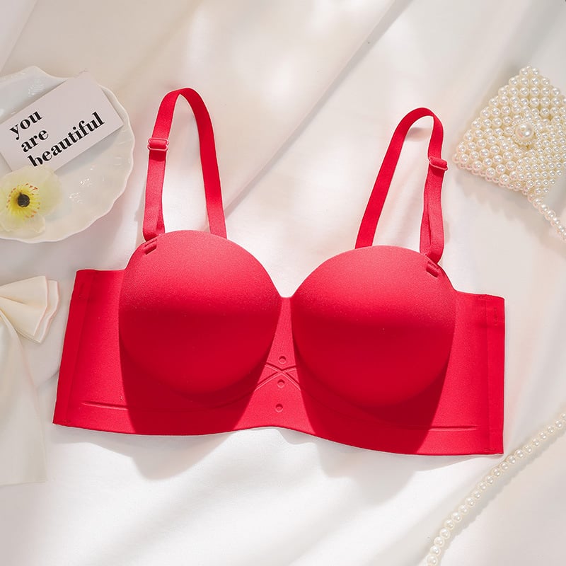 Σουτιέν χωρίς ραφές, χωρίς τιράντες, με αποσπώμενες διπλές τιράντες, ανύψωση; Κύπελλο 3/4, φόρμα mold, βασικό ύφασμα νάιλον, επένδυση από σπάνξ έως 30%