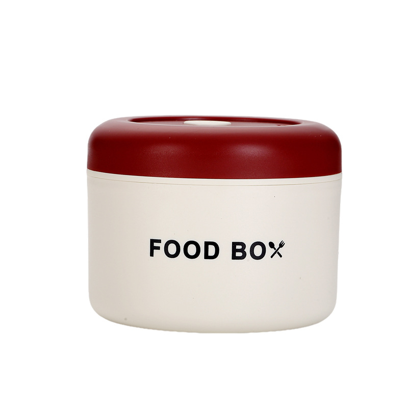 Kutija za ručak od 304 nehrđajućeg čelika s poklopcem, odvojivi lončić za juhu, prenosna izolirana kutija za ručak, kapacitet 301–500 ml