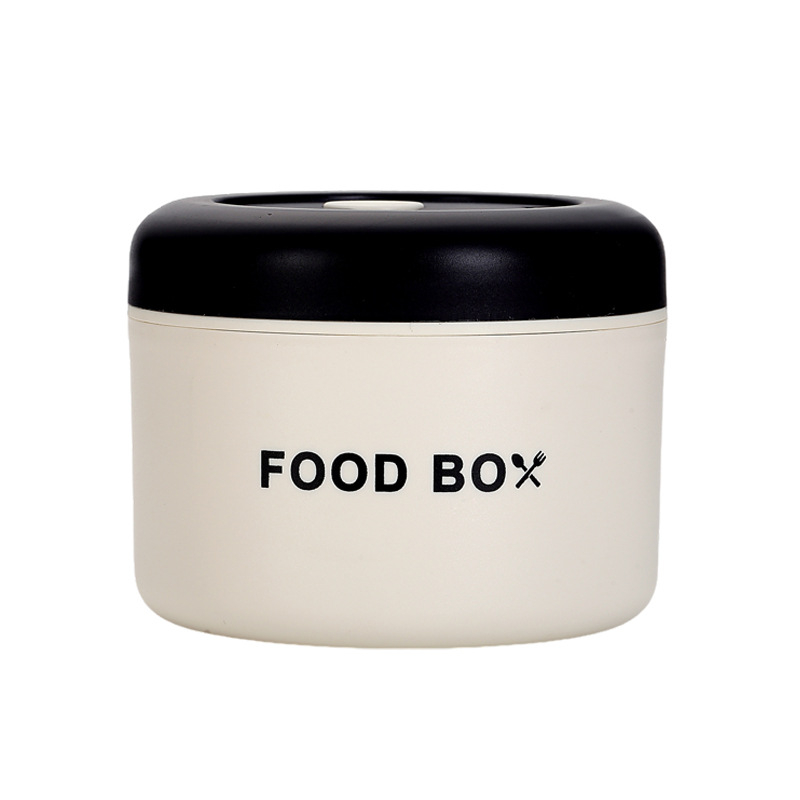 Kutija za ručak od 304 nehrđajućeg čelika s poklopcem, odvojivi lončić za juhu, prenosna izolirana kutija za ručak, kapacitet 301–500 ml