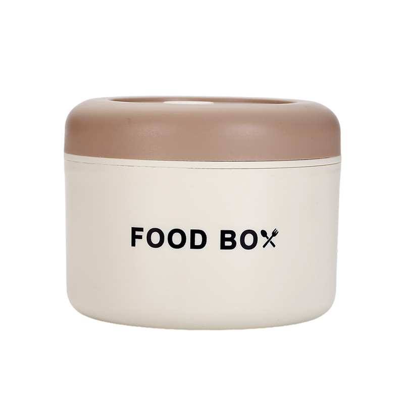 Kutija za ručak od 304 nehrđajućeg čelika s poklopcem, odvojivi lončić za juhu, prenosna izolirana kutija za ručak, kapacitet 301–500 ml