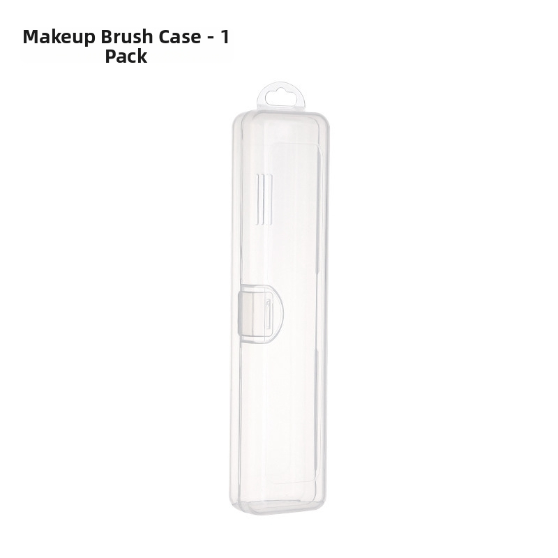 Κουτί αποθήκευσης πινέλων μακιγιάζ με καπάκι προστασίας από σκόνη – διαφανής φορητός οργανωτής για μολύβια φρυδιών, σκιές ματιών και πινέλα (PP πλαστικό, χωρητικότητα 1 L)