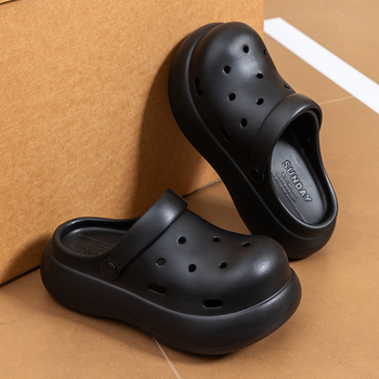 Ženske EVA sandale sa protukliznom podom, debela potplata iznad 3 cm, peta 4 cm, model s rupicama