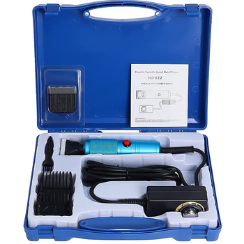 Mașină de tuns electrică cu motor puternic, reglare a vitezei fără trepte, corp din aliaj, capete de lamă înlocuibile.