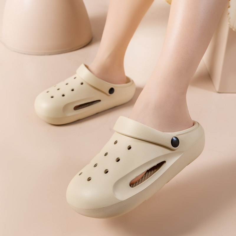Ženske Crocs-stil EVA sandale | lagane, protuklizne; gornji dio EVA, potplat EVA; debljina potplata 3–5 cm; injekcijsko oblikovanje
