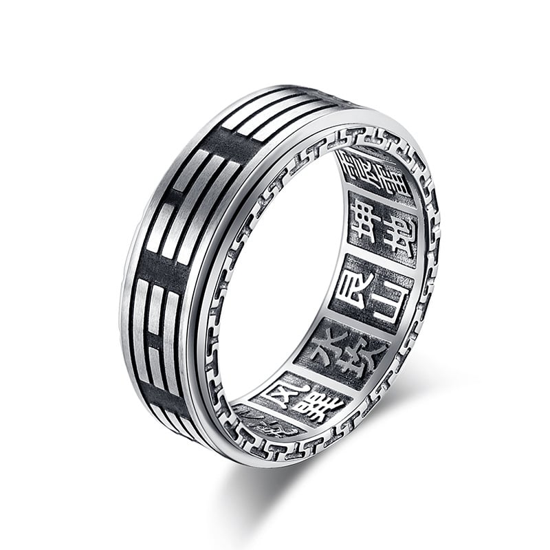 Prsten od nehrđajućeg čelika, geometrijski oblik, precizna izrada, unisex, kineski stil