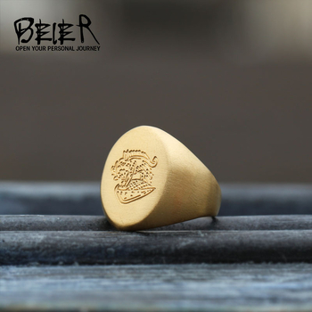 BEIER prsten od titan čelika, unisex, geometrijski dizajn, poliran završni sloj, BR8-743