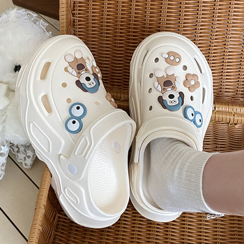 Ženske Crocs-stil sandale – EVA gornji dio i potplat, debela platforma 2–3 cm, protuklizne, ljeto 2023