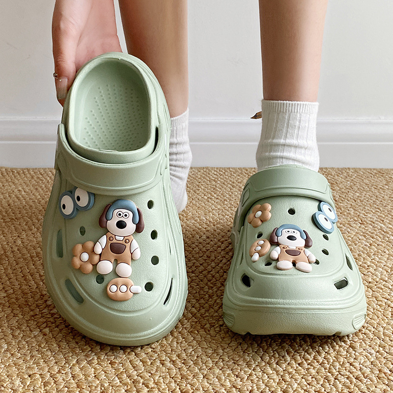 Ženske Crocs-stil sandale – EVA gornji dio i potplat, debela platforma 2–3 cm, protuklizne, ljeto 2023