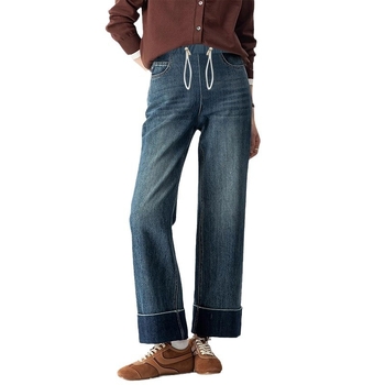 Kismama denim nadrág hasi támasz, denim anyag, poliészter <30%, közepes vastagság, 2024 tél