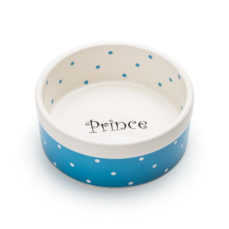 Κεραμικό μπολ κατοικίδιων με σχέδιο καρτούν γάτας και μικρού σκύλου, διπλό μπολ, αντιολισθητικό υπόστρωμα