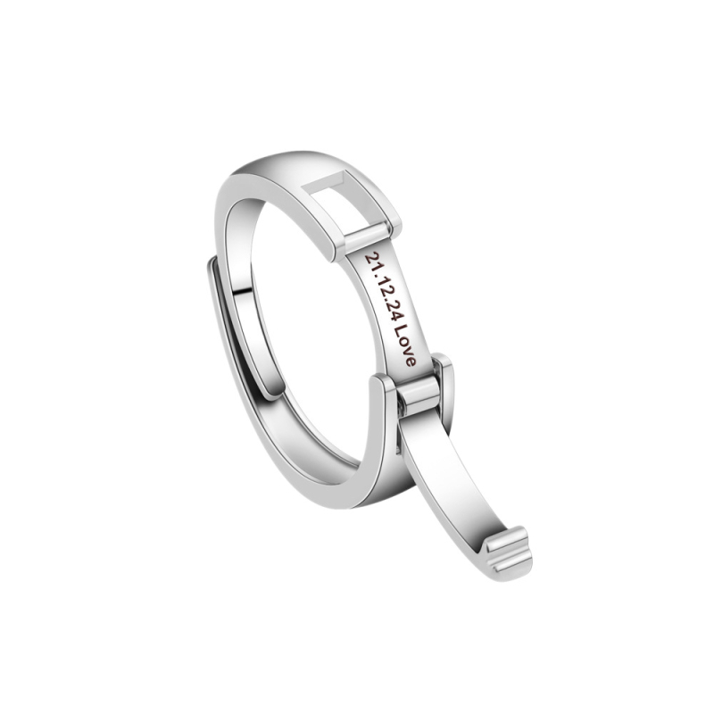 Rézgyűrű párnak – Geometriai kialakítás, személyre szabott DIY gravírozás, elektroplating, egyenként csomagolva