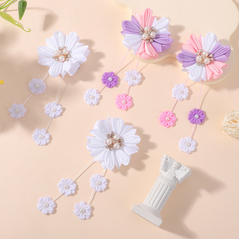 Χειροποίητο σετ κλάμερ μαλλιών σε σχήμα λουλουδιού για παιδιά, για ηλικίες 0-10 ετών