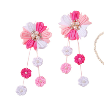 Χειροποίητο σετ κλάμερ μαλλιών σε σχήμα λουλουδιού για παιδιά, για ηλικίες 0-10 ετών