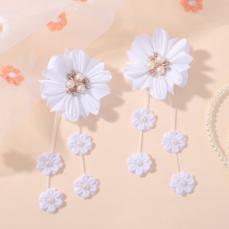 Χειροποίητο σετ κλάμερ μαλλιών σε σχήμα λουλουδιού για παιδιά, για ηλικίες 0-10 ετών