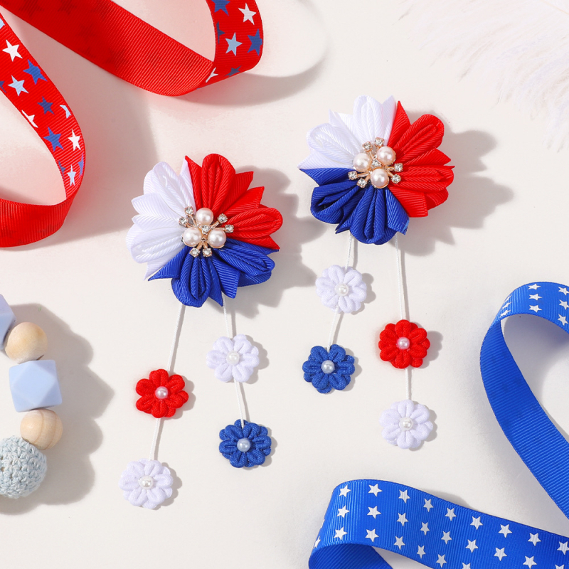 Χειροποίητο σετ κλάμερ μαλλιών σε σχήμα λουλουδιού για παιδιά, για ηλικίες 0-10 ετών