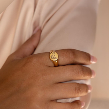 Unisex prsten od čistog bakra s graviranim motivom životinja/zodijaka, polirani elektroplatinasti završetak, podrijetlo Xiamen, brend Qianman