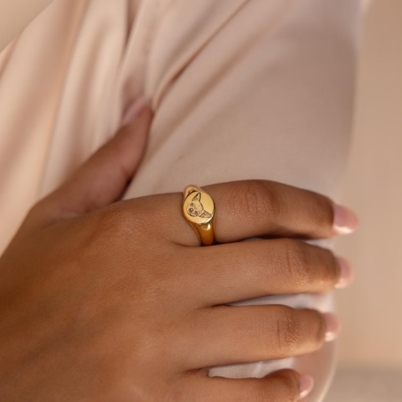 Unisex prsten od čistog bakra s graviranim motivom životinja/zodijaka, polirani elektroplatinasti završetak, podrijetlo Xiamen, brend Qianman