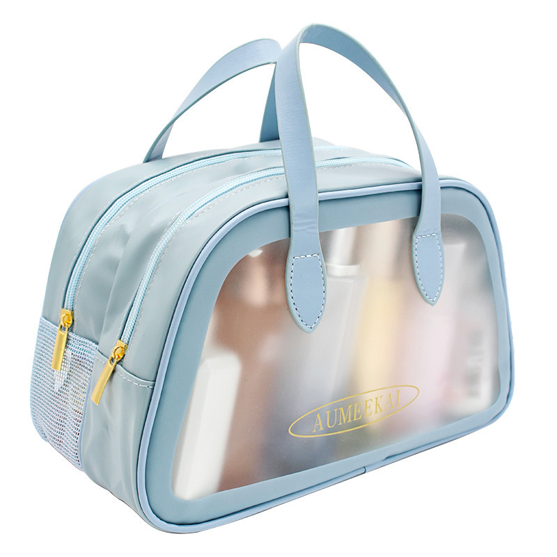 Sminktáska — PU anyag, kézitáska alak, többfunkciós, utazásokhoz, modern-minimalista stílus